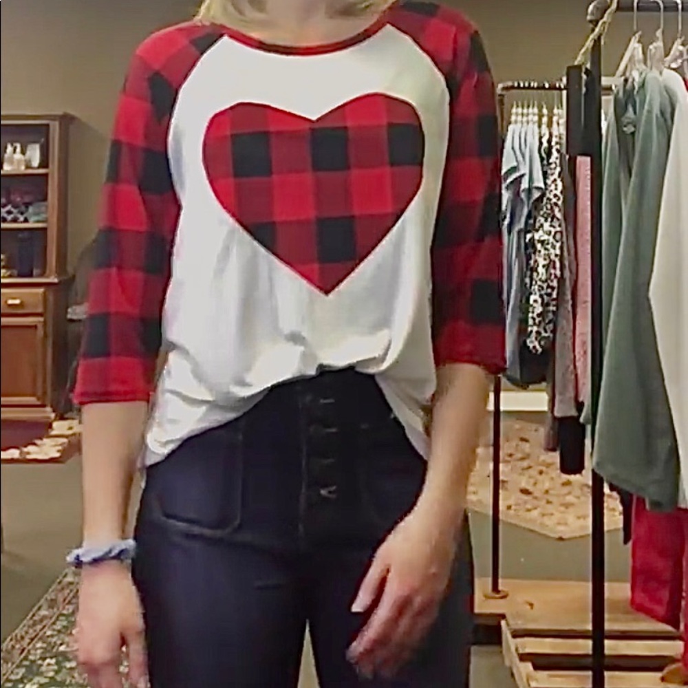 Buffalo Plaid Baseball Tee
